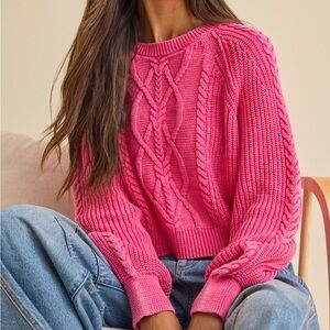 NWOT Alter’d State Peyton Cable Knit Sweater